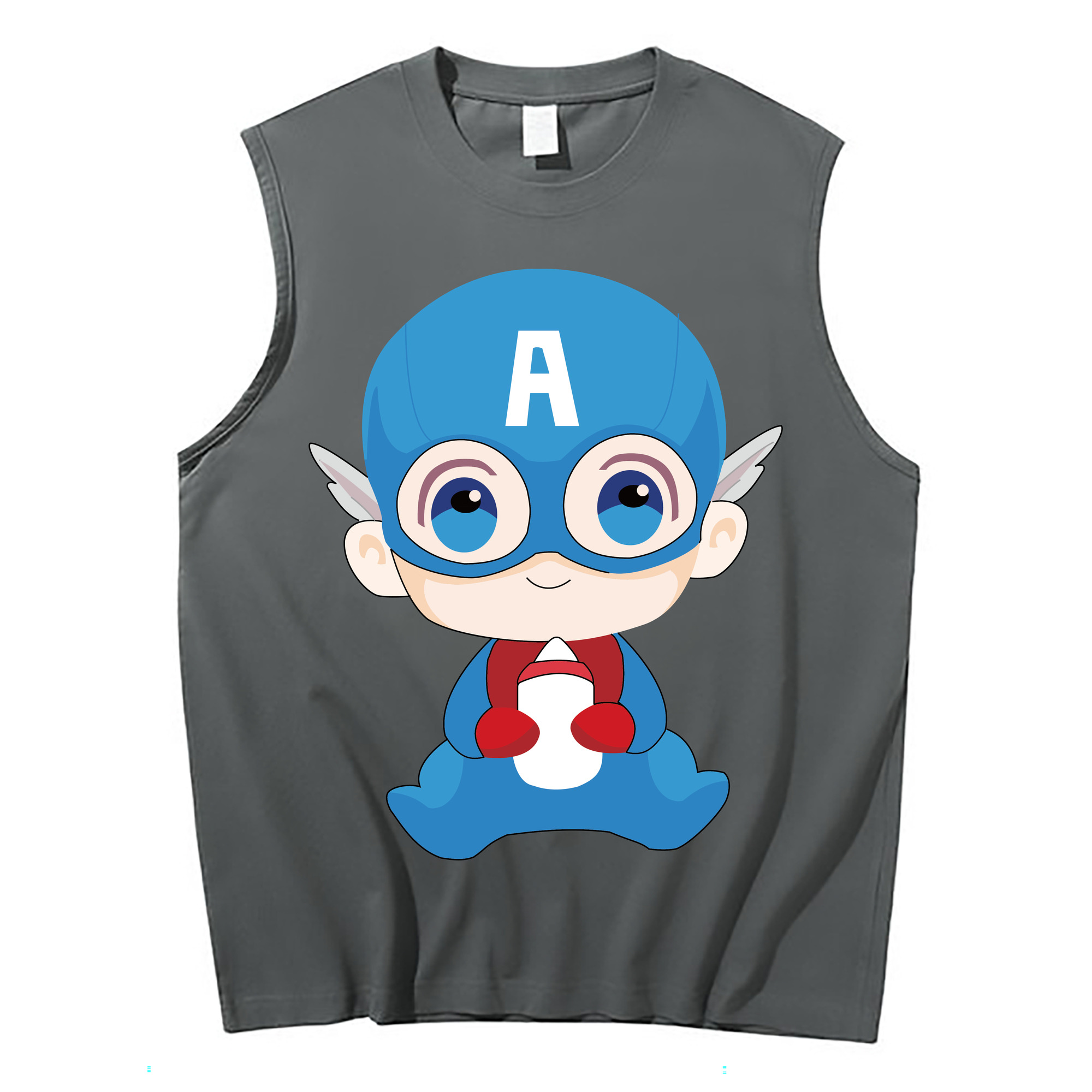 （画像用） アベンジャーズ The Avengers コットン100％タンクトップ（フロントプリント）